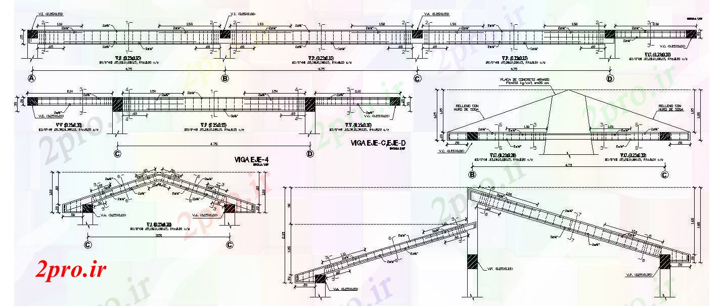 دانلود نقشه جزئیات ساخت و ساز سقف جزئیات ساخت و ساز (کد87858)