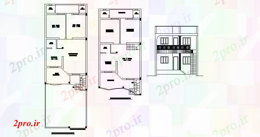 دانلود نقشه مسکونی  ، ویلایی ، آپارتمان  کوتاه خانه طراحی (کد87913)