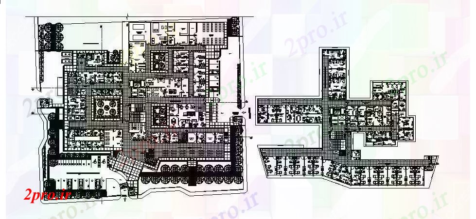 دانلود نقشه بیمارستان -  درمانگاه -  کلینیک طرحی بیمارستان کوچک (کد87918)