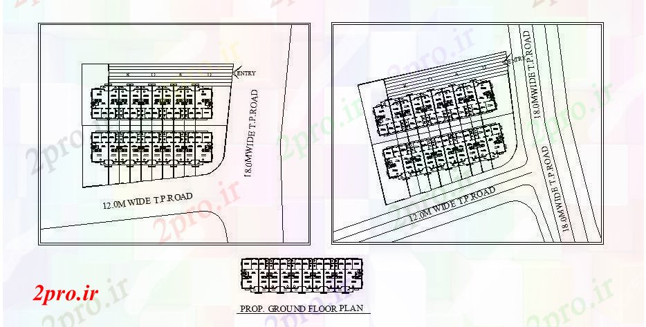 دانلود نقشه مسکونی  ، ویلایی ، آپارتمان  طرحی طبقه ردیف خانه (کد87924)