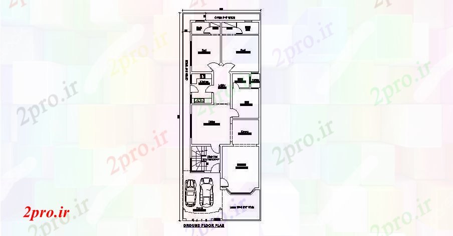 دانلود نقشه مسکونی  ، ویلایی ، آپارتمان  طرحی خانه طبقه همکف (کد87930)