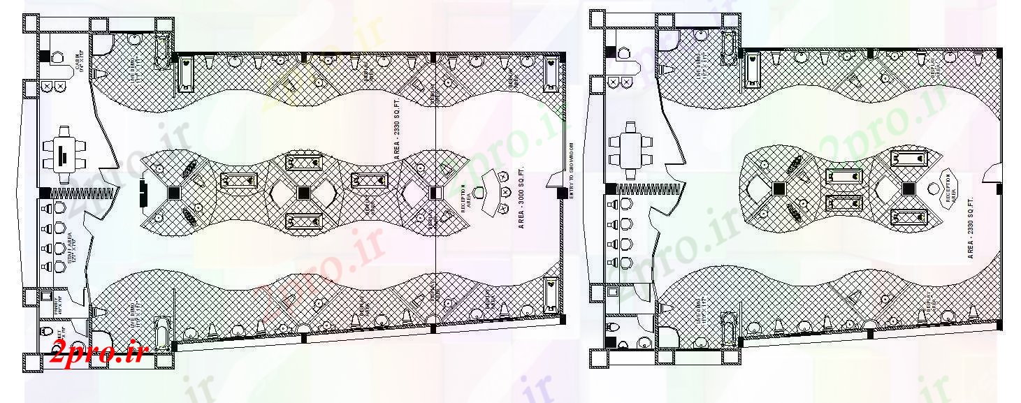 دانلود نقشه نمایشگاه ; فروشگاه - مرکز خرید گاه طرح 13 در 22 متر (کد87959)