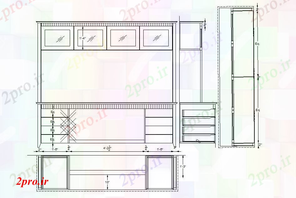 دانلود نقشه طراحی داخلی طراحی مطالعه جدول (کد87967)