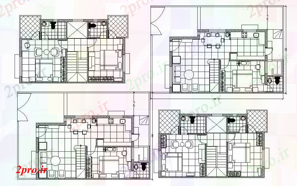 دانلود نقشه خانه های کوچک ، نگهبانی ، سازمانی - عمارت طرح (کد87974)