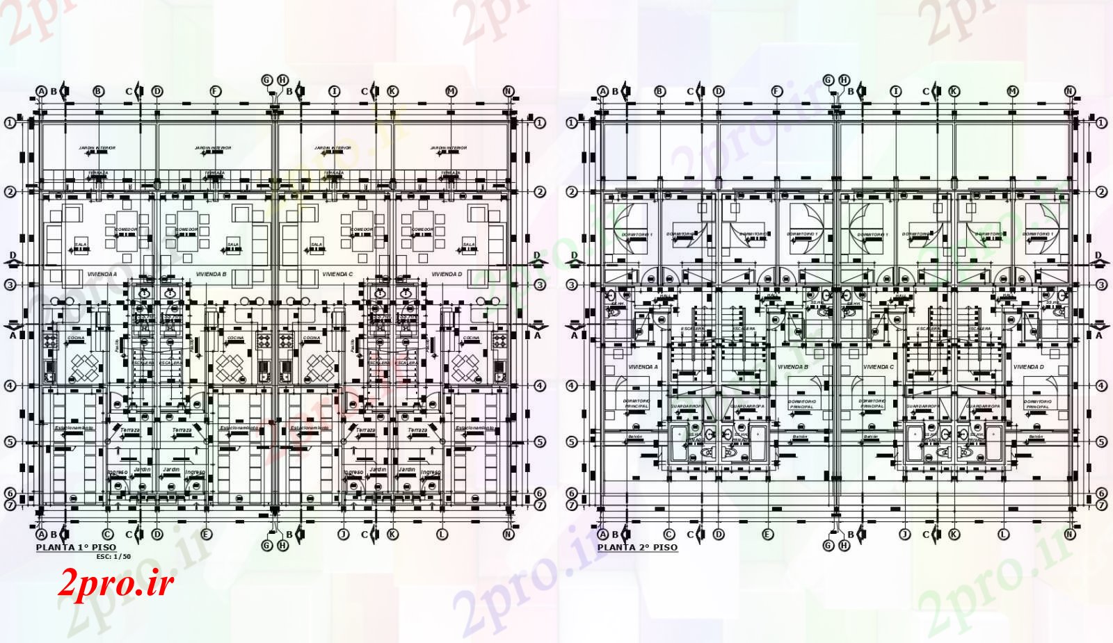 دانلود نقشه مسکونی  ، ویلایی ، آپارتمان  مسکونی x1715mtr آپارتمان   500mtr را با اطلاعات مبلمان  (کد88071)