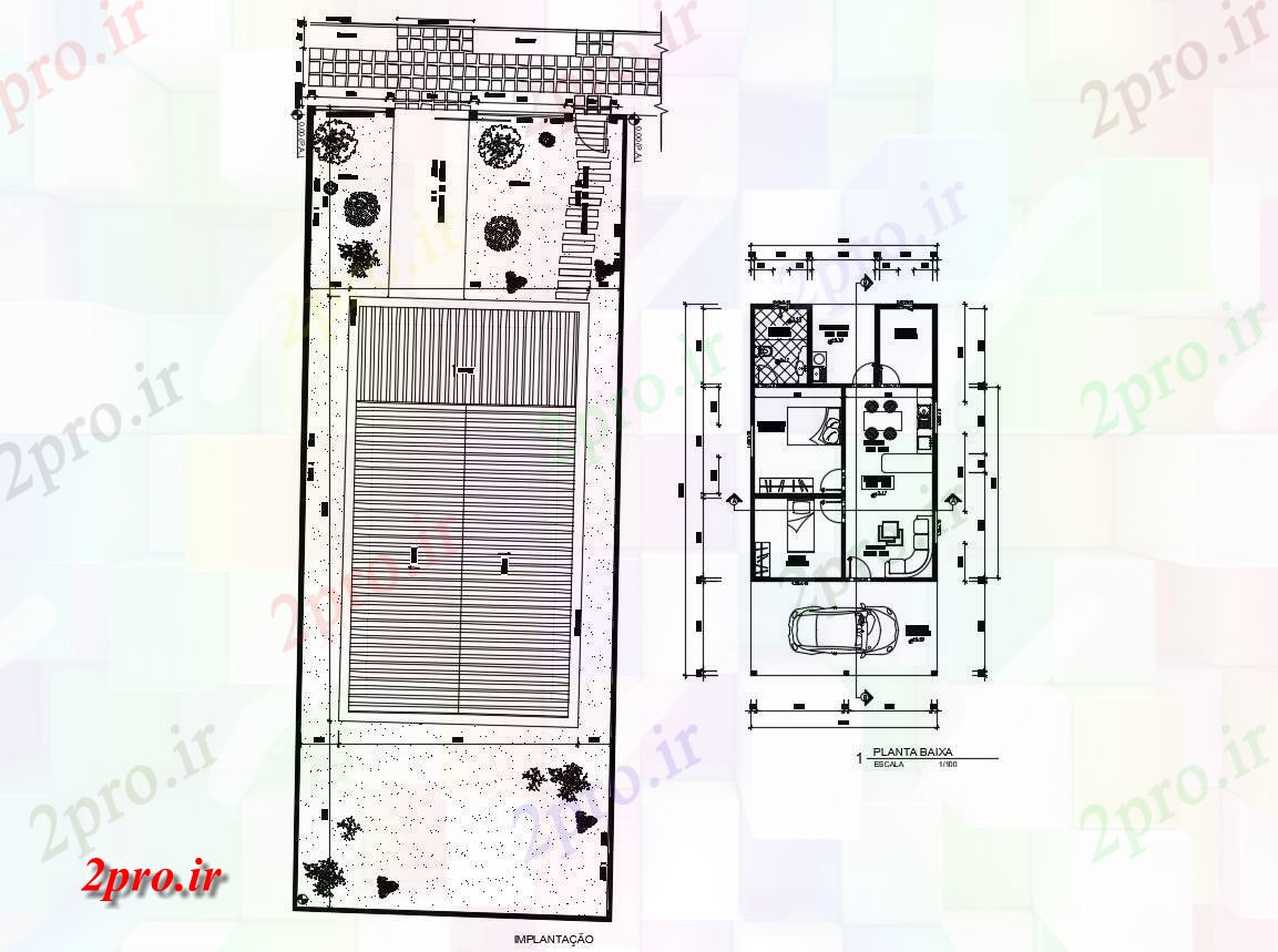 دانلود نقشه خانه های کوچک ، نگهبانی ، سازمانی - ویلا مسکونی (کد88072)