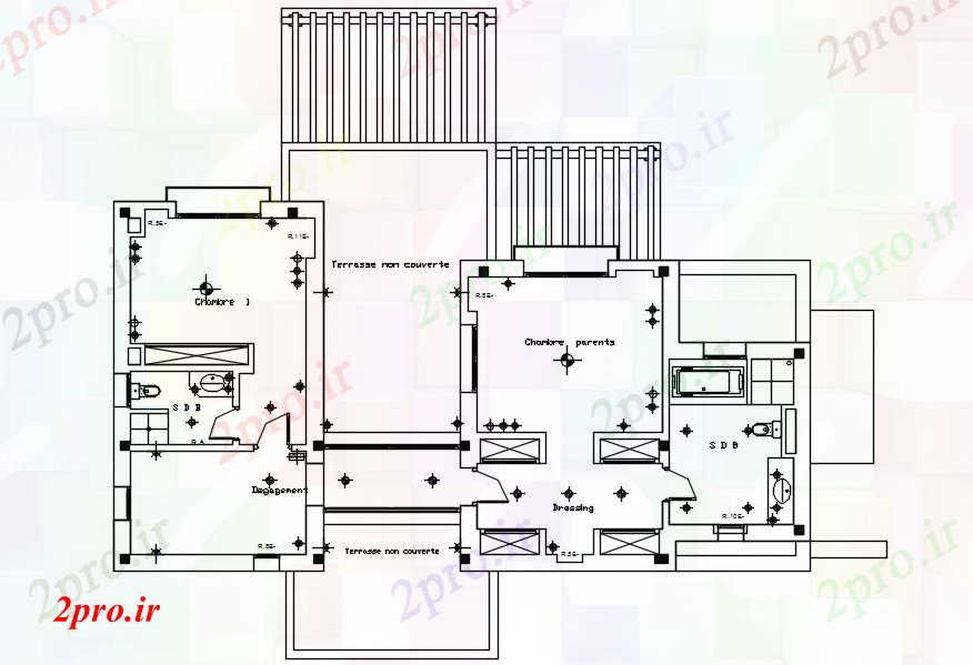 دانلود نقشه مسکونی  ، ویلایی ، آپارتمان  طرحی سایت از ویلا مسکونی  (کد88089)