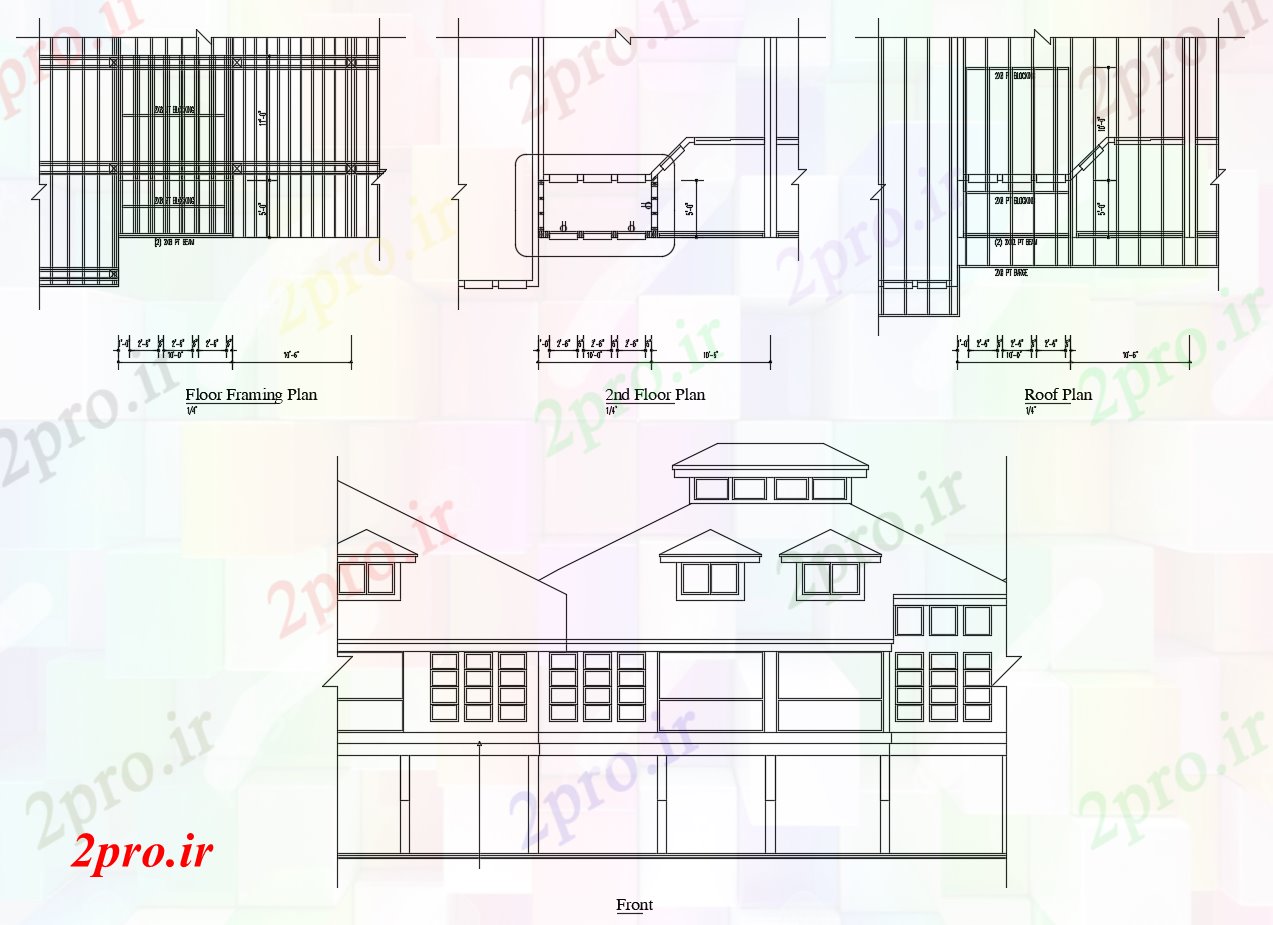 دانلود نقشه خانه های کوچک ، نگهبانی ، سازمانی -  نما ویلا (کد88109)