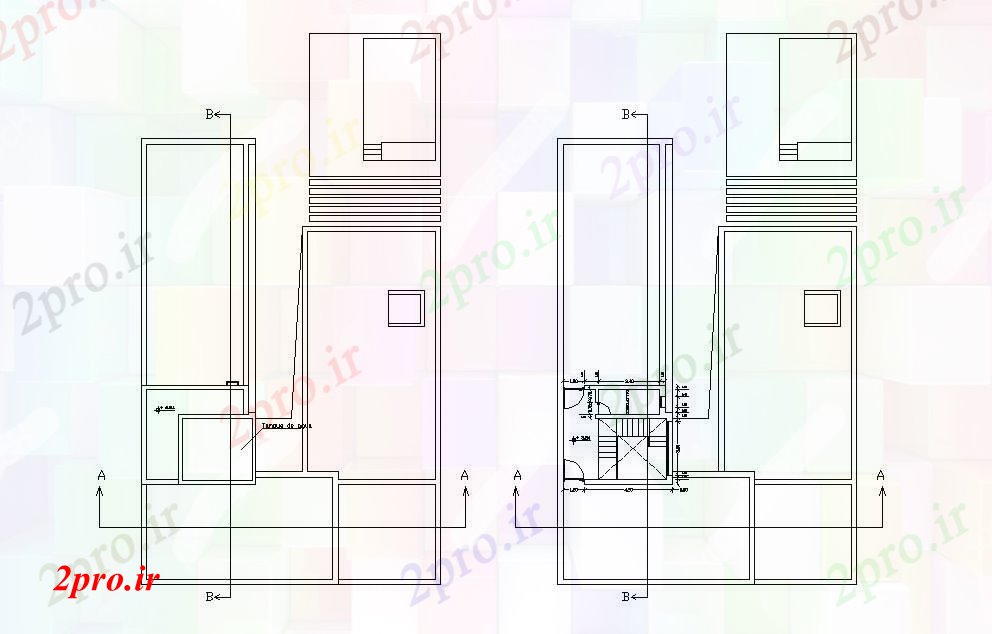 دانلود نقشه مسکونی  ، ویلایی ، آپارتمان  طرحی سایت از یک خانه مسکونی  (کد88111)