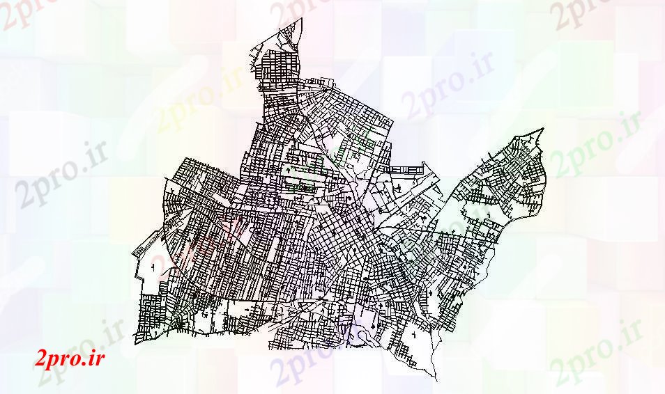 دانلود نقشه برنامه ریزی شهری طرحی برنامه ریزی شهری (کد88129)