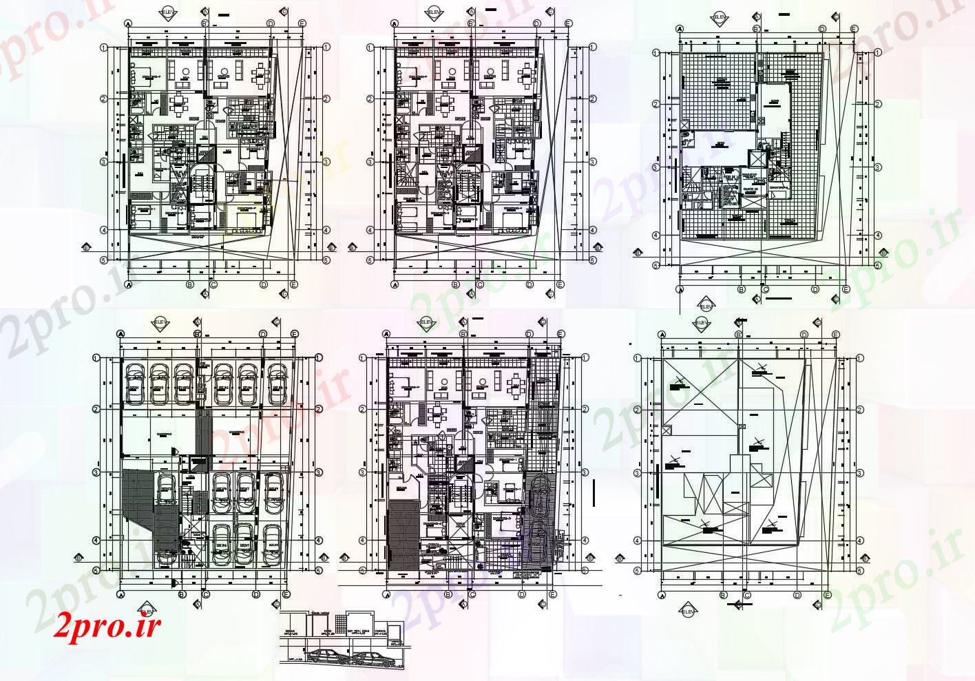 دانلود نقشه مسکونی  ، ویلایی ، آپارتمان  آپارتمان مسکونی 1730mtr X 2110mtr را با اطلاعات مبلمان (کد88141)