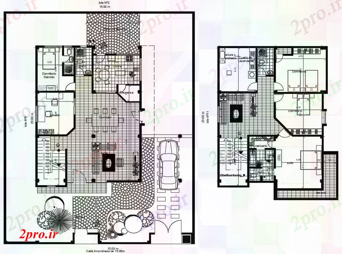 دانلود نقشه مسکونی  ، ویلایی ، آپارتمان  طرحی خانه 1500mtr X 2300mtr را با اطلاعات مبلمان  (کد88142)