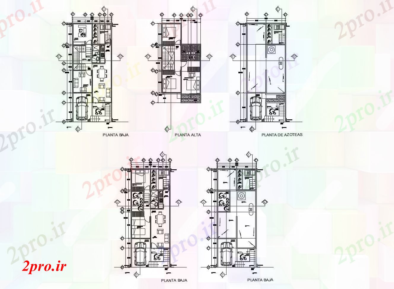 دانلود نقشه مسکونی  ، ویلایی ، آپارتمان  طرحی طبقه از خانه های مسکونی با جزئیات مبلمان (کد88144)