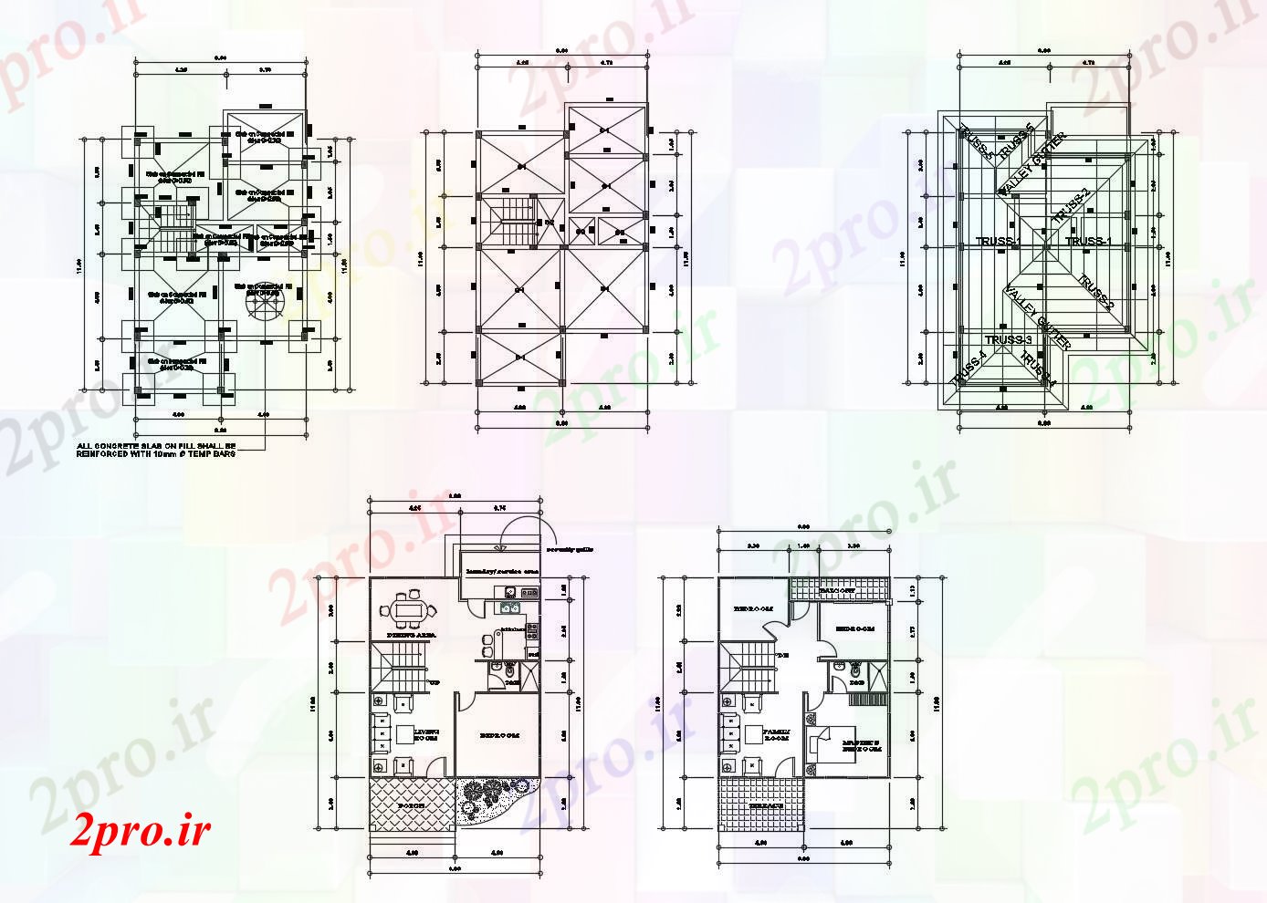 دانلود نقشه مسکونی  ، ویلایی ، آپارتمان  طرحی های مسکونی x1180mtr خانه 800mtr با طرحی سقف (کد88165)