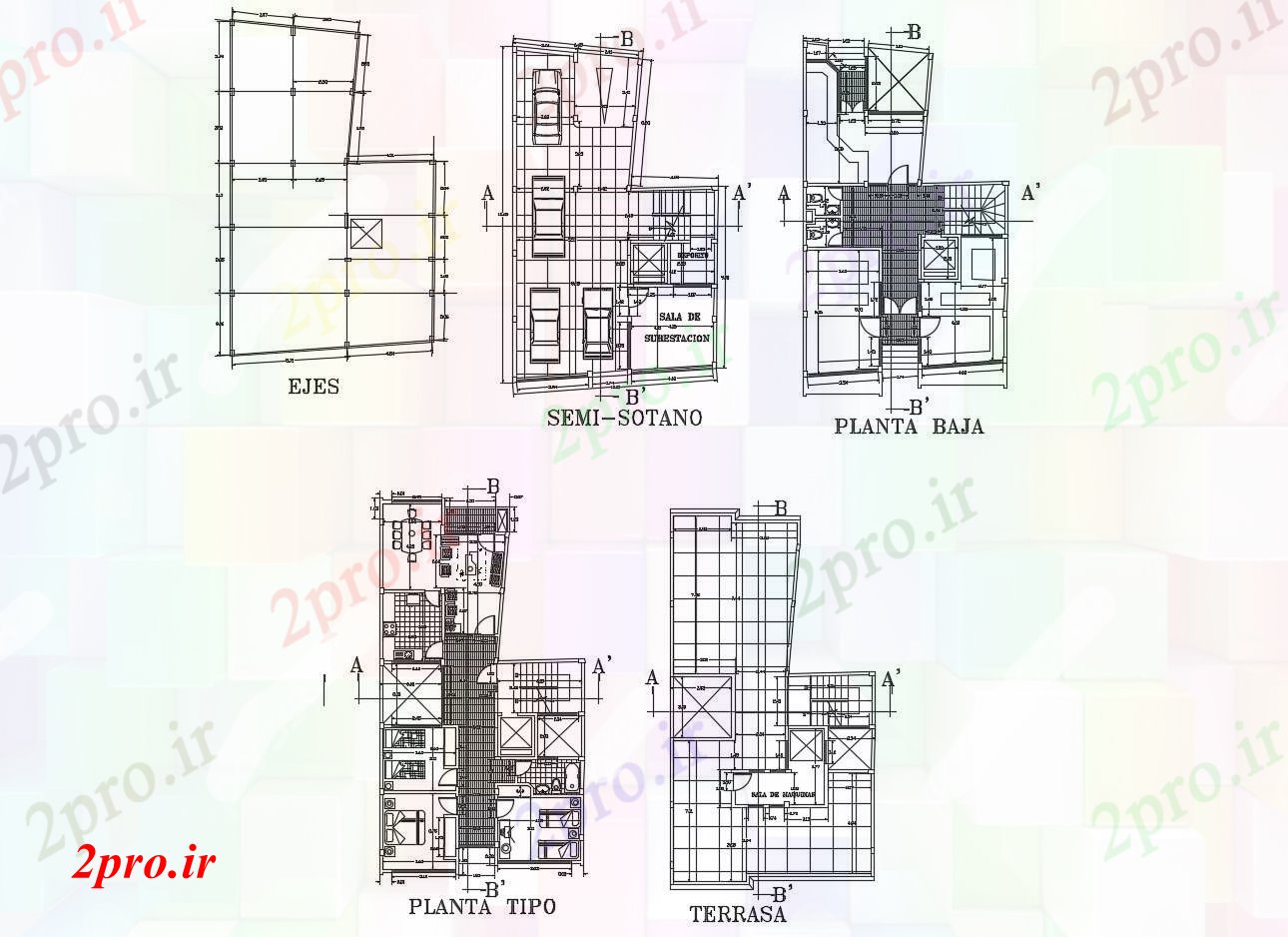 دانلود نقشه مسکونی  ، ویلایی ، آپارتمان  طرحی خانه 1010mtr X 1665mtr با ابعاد جزئیات (کد88177)