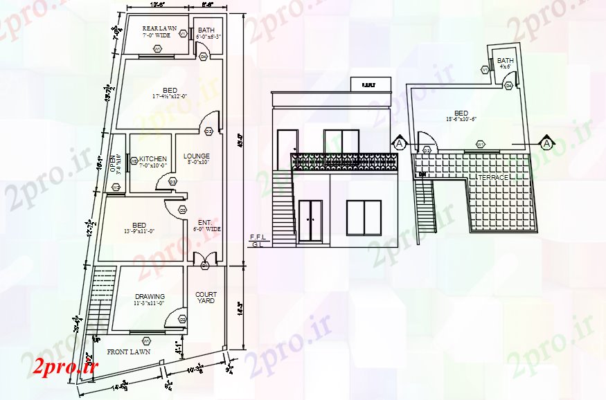 دانلود نقشه خانه های کوچک ، نگهبانی ، سازمانی -  اتوکد ویلا مسکونی (کد88189)