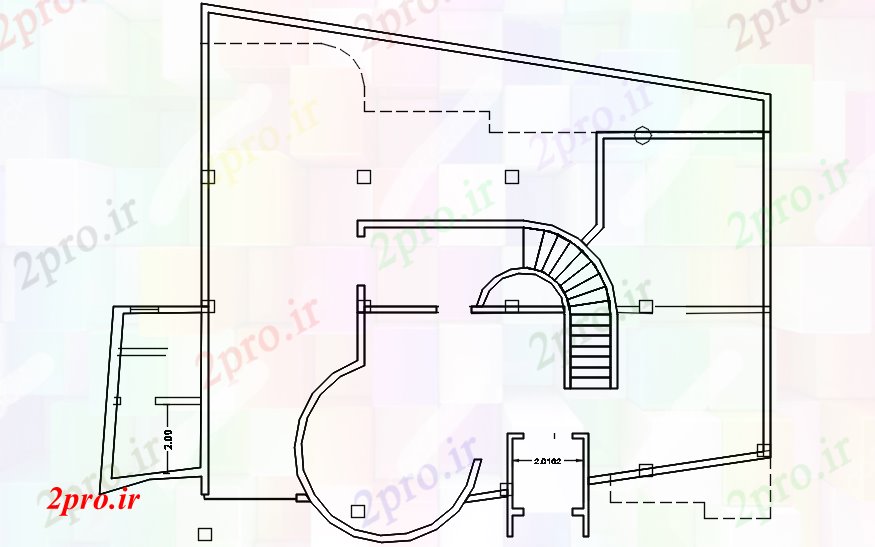 دانلود نقشه مسکونی  ، ویلایی ، آپارتمان   مسکونی (کد88190)