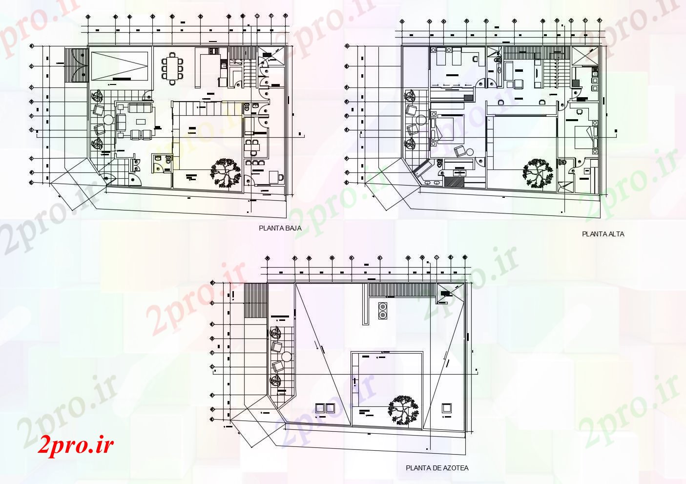 دانلود نقشه مسکونی  ، ویلایی ، آپارتمان  طرحی خانه طراحی با جزئیات مبلمان (کد88207)