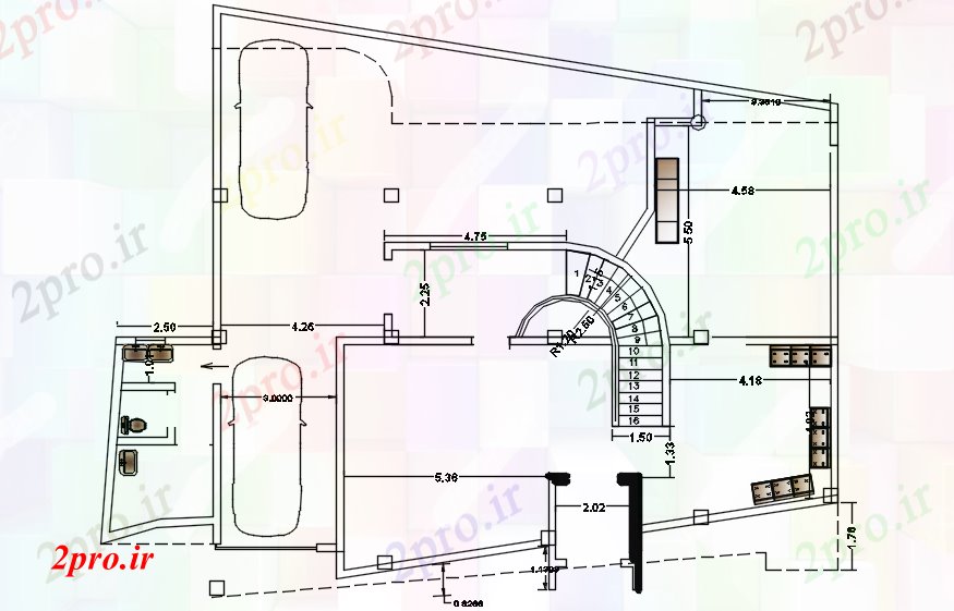 دانلود نقشه مسکونی  ، ویلایی ، آپارتمان  طرحی سایت از خانه (کد88216)