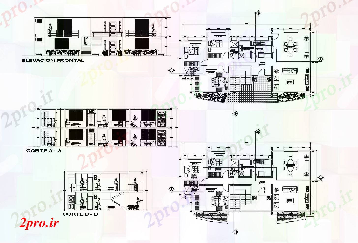 دانلود نقشه مسکونی  ، ویلایی ، آپارتمان  خانه طراحی 1805mtr X 865mtr با ابعاد جزئیات  (کد88227)