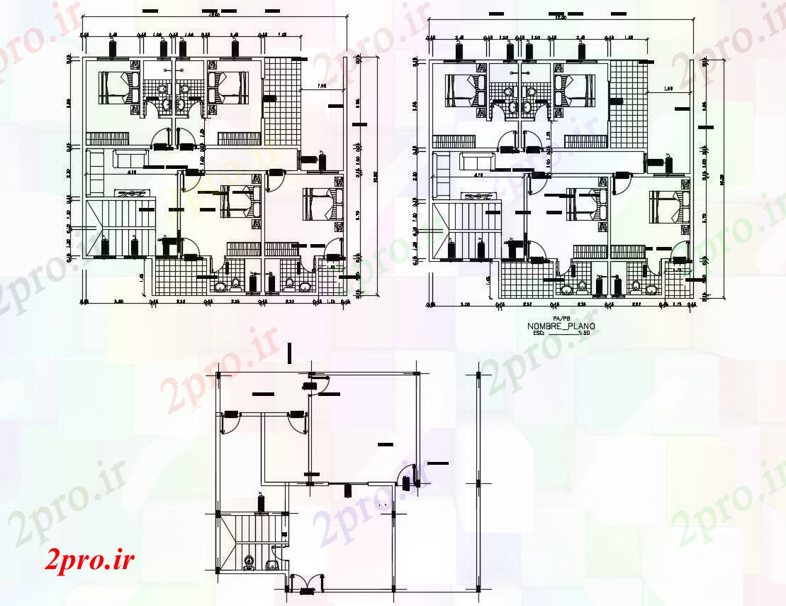 دانلود نقشه مسکونی  ، ویلایی ، آپارتمان  خانه طراحی 1200mtr X 1080mtr را با اطلاعات مبلمان (کد88279)