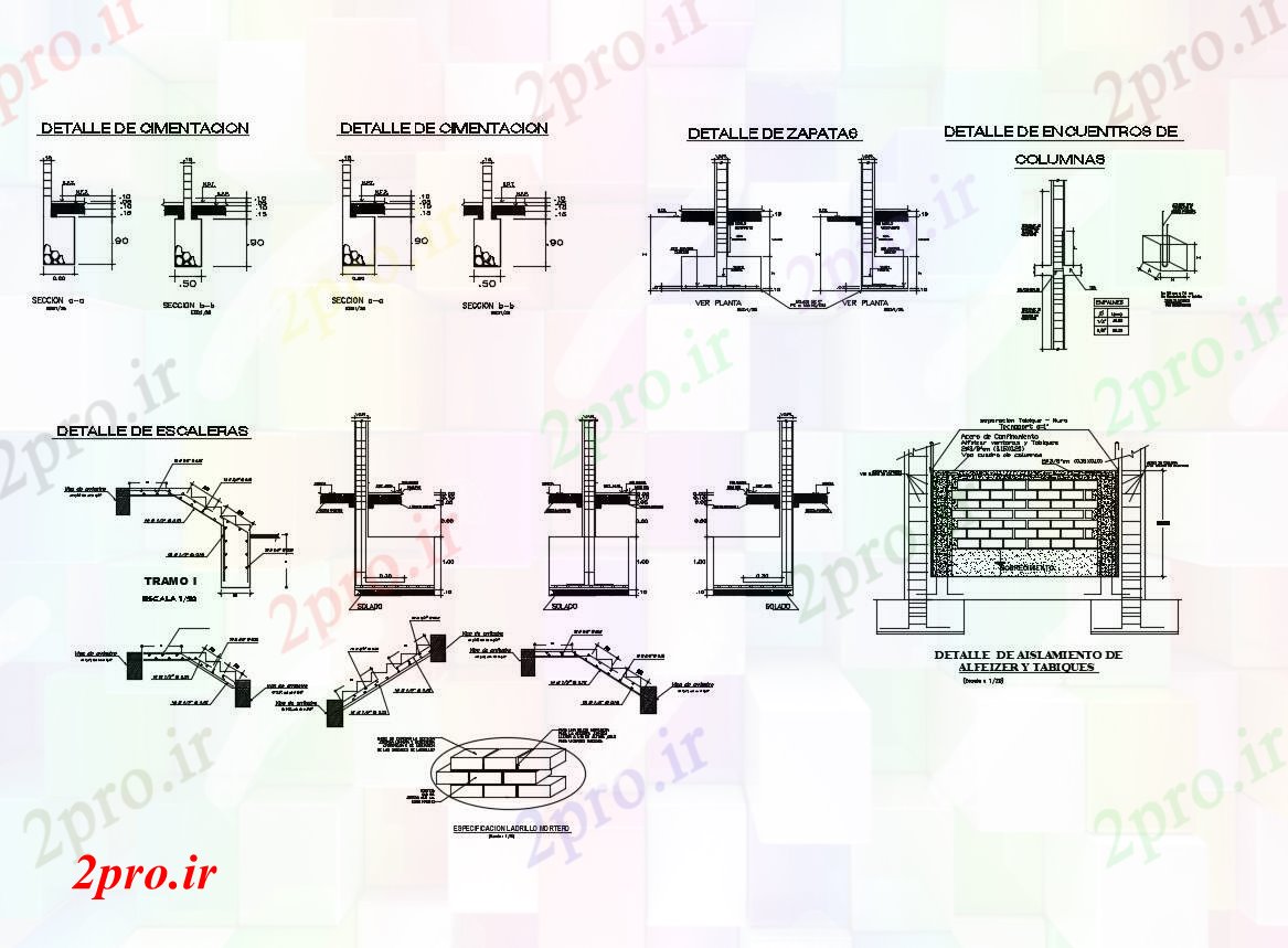 دانلود نقشه جزئیات ساخت و ساز جزئیات ساخت و ساز  (کد88322)