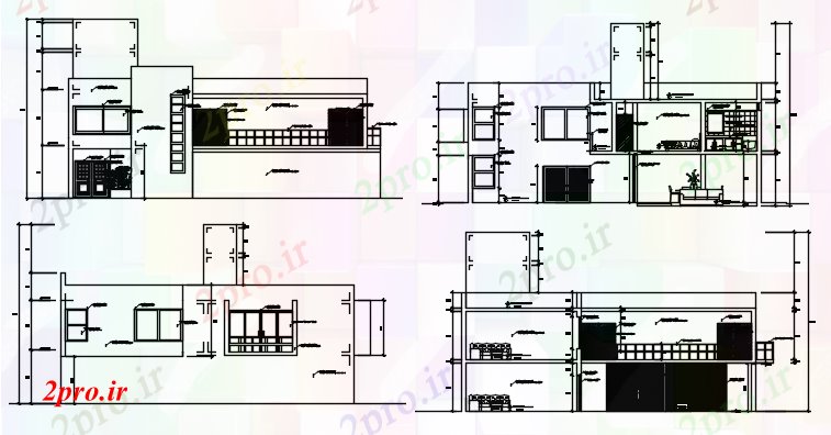 دانلود نقشه مسکونی  ، ویلایی ، آپارتمان  نما نشیمن از طراحی خانه (کد88413)