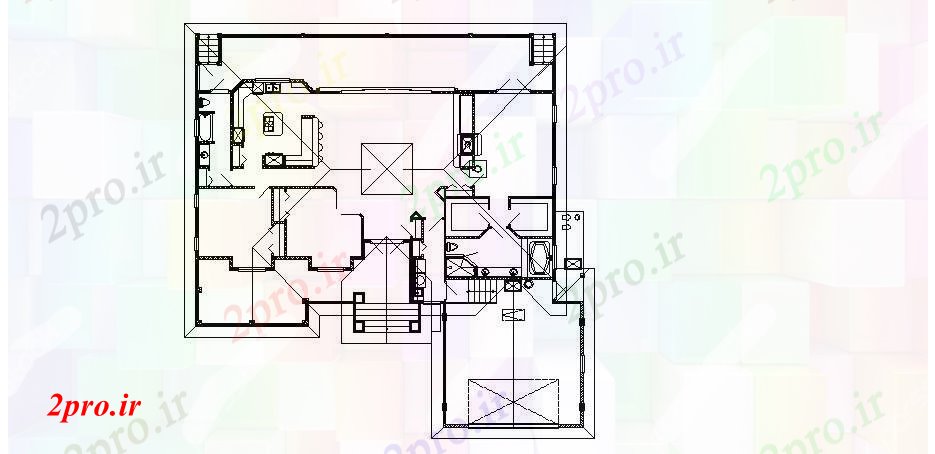 دانلود نقشه مسکونی  ، ویلایی ، آپارتمان  خانه طراحی  (کد88414)