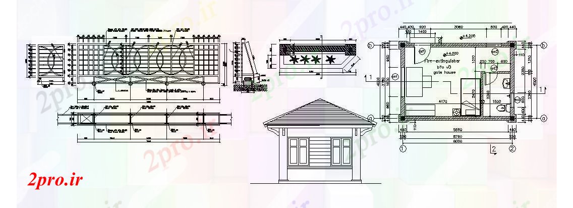 دانلود نقشه مسکونی  ، ویلایی ، آپارتمان  ورودی های اصلی طراحی (کد88527)