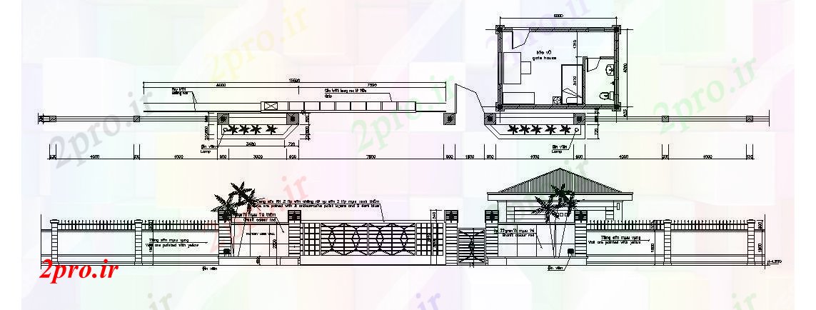 دانلود نقشه مسکونی  ، ویلایی ، آپارتمان  ورودی های اصلی طراحی گیت (کد88528)