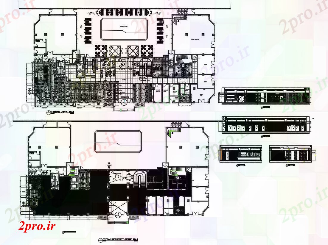 دانلود نقشه هتل - رستوران - اقامتگاه هتل نما طراحی 30 در 58 متر (کد88533)