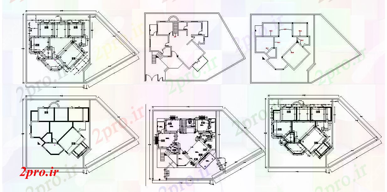 دانلود نقشه مسکونی  ، ویلایی ، آپارتمان  طرحی بندی طرحی خانه مسکونی (کد88558)