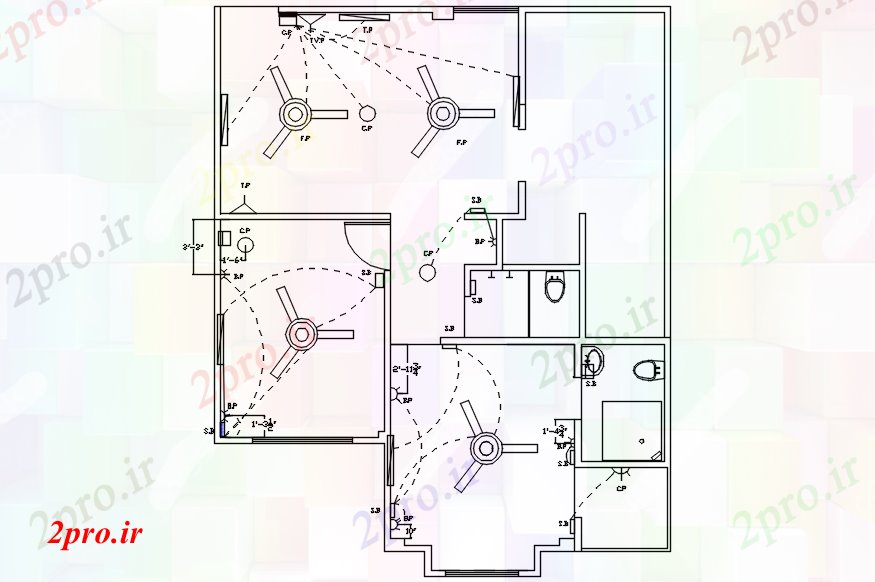 دانلود نقشه معماری خانه طرحی برق (کد88595)