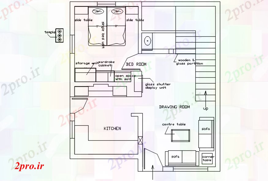 دانلود نقشه مسکونی  ، ویلایی ، آپارتمان  خانه مبلمان (کد88597)