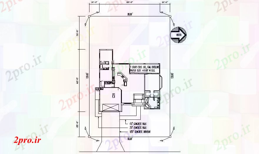 دانلود نقشه مسکونی  ، ویلایی ، آپارتمان  خانه طرحی سایت (کد88633)