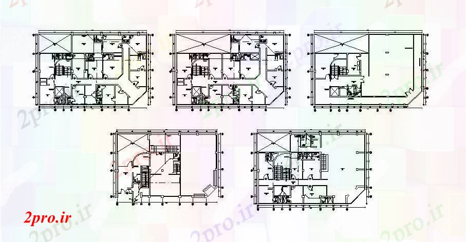 دانلود نقشه مسکونی  ، ویلایی ، آپارتمان  طبقه ساختمان در طرحی طبقه  (کد88674)