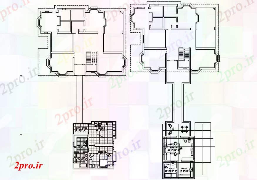 دانلود نقشه مسکونی  ، ویلایی ، آپارتمان  خانه طراحی با ابعاد (کد88708)