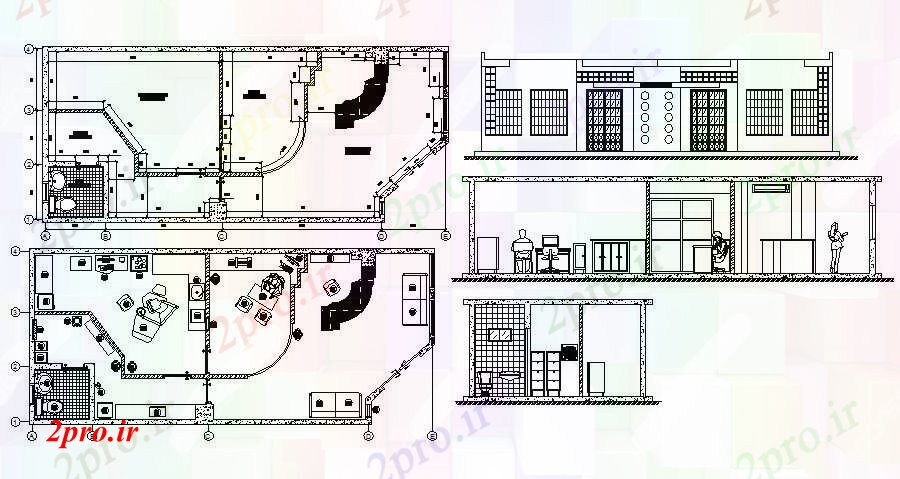 دانلود نقشه بیمارستان -  درمانگاه -  کلینیک کلینیک  طراحی مدرن (کد88716)