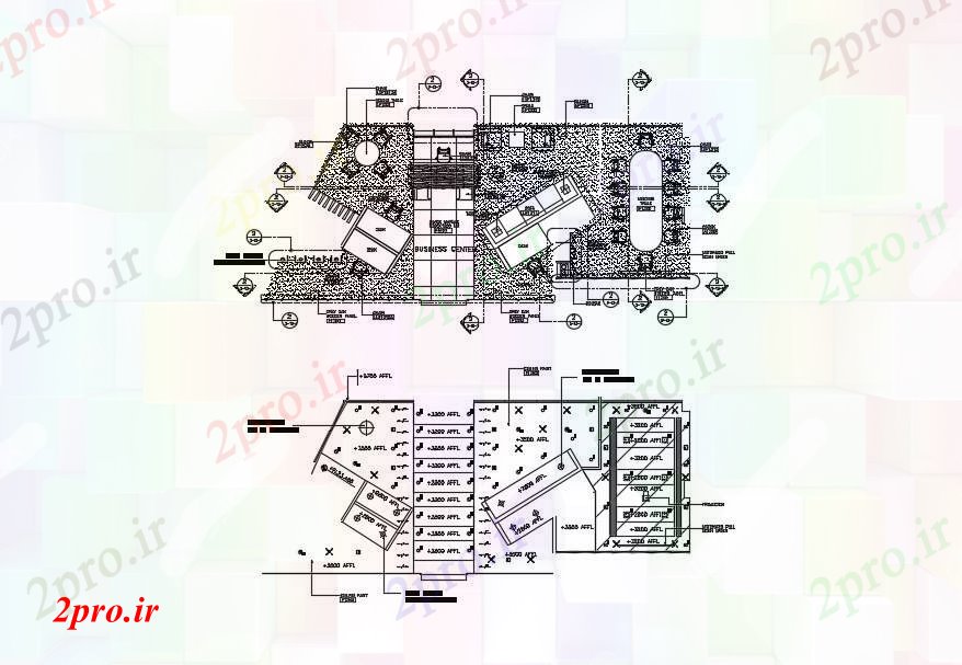 دانلود نقشه ساختمان اداری - تجاری - صنعتی دفتر طرح 7 در 17 متر (کد88723)