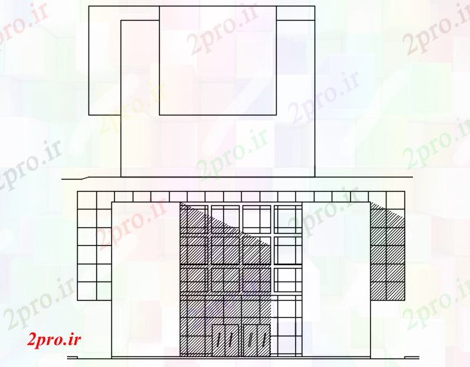 دانلود نقشه ساختمان اداری - تجاری - صنعتی طراحی ساختمان  (کد88746)