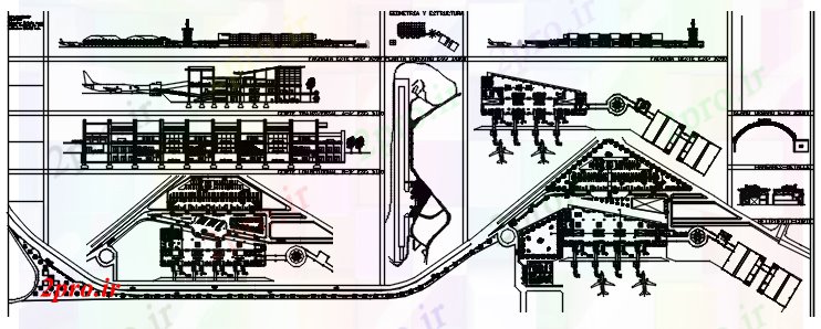 دانلود نقشه فرودگاه طرحی فرودگاه طبقه (کد88769)