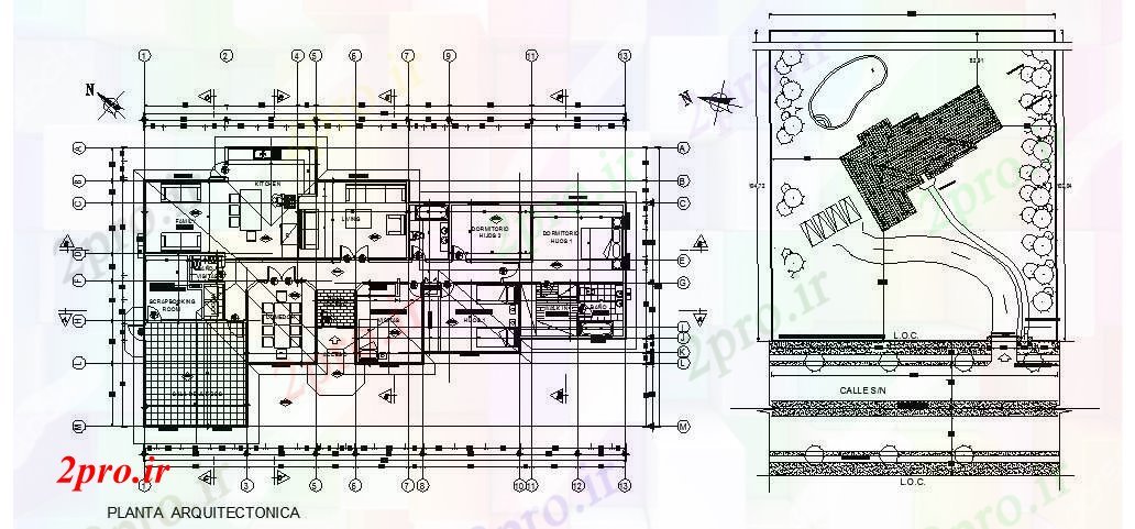 دانلود نقشه خانه های کوچک ، نگهبانی ، سازمانی - ویلایی طرحی طبقه طراحی (کد88810)