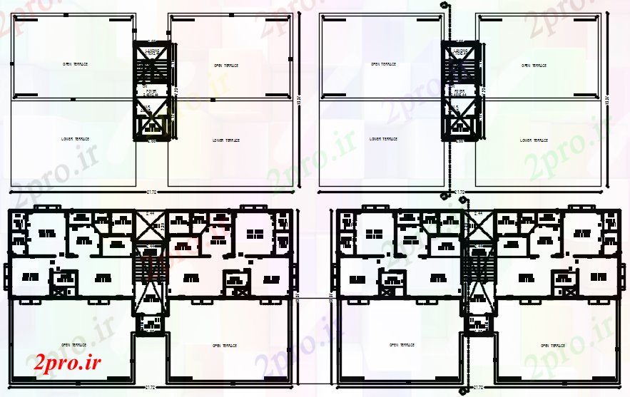 دانلود نقشه مسکونی  ، ویلایی ، آپارتمان  BHK آپارتمان   طرحی طبقه (کد88843)