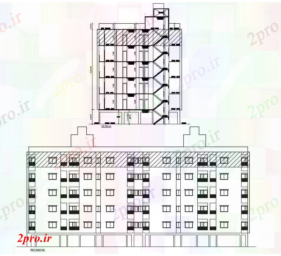 دانلود نقشه مسکونی  ، ویلایی ، آپارتمان  آپارتمان نمای طراحی (کد88847)