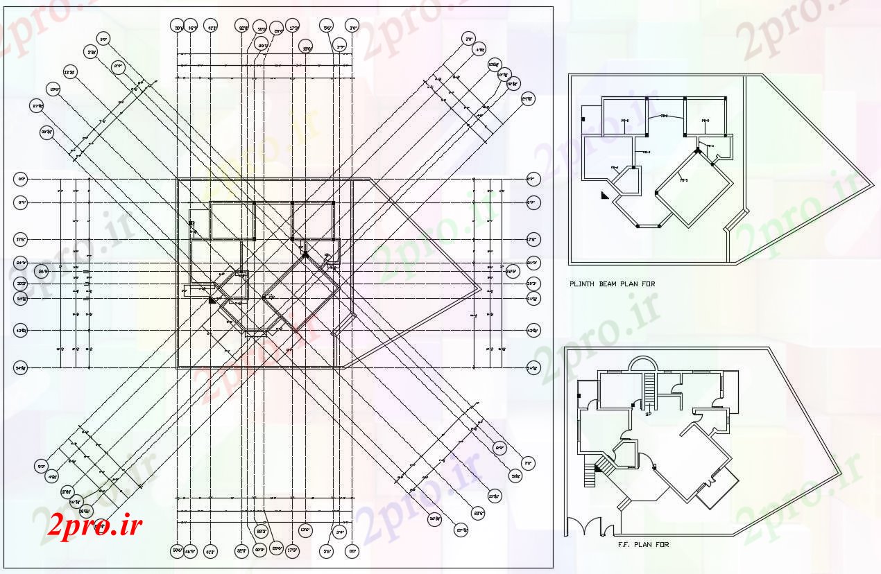 دانلود نقشه خانه های کوچک ، نگهبانی ، سازمانی - ویلایی معماری (کد88848)