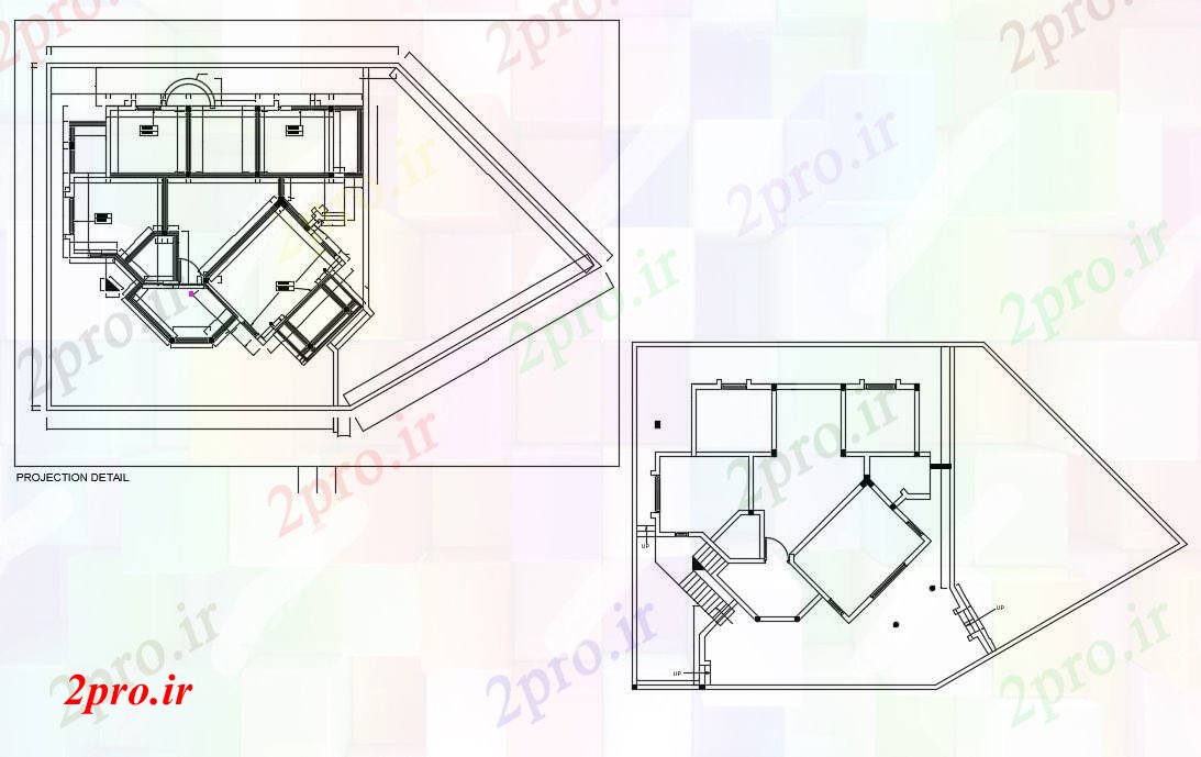 دانلود نقشه خانه های کوچک ، نگهبانی ، سازمانی - طرحی کوچک مدرن ویلایی خانه (کد88850)