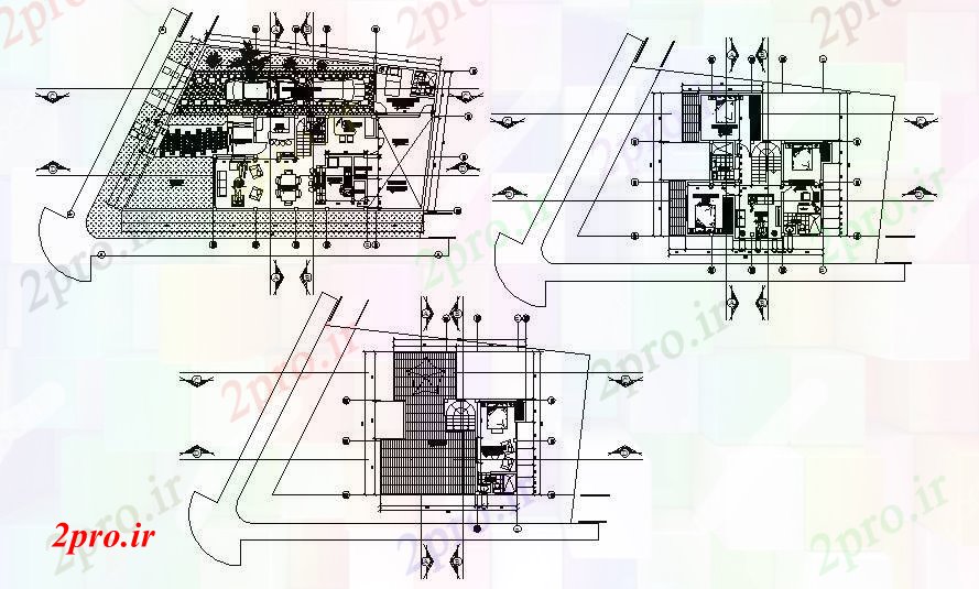 دانلود نقشه مسکونی  ، ویلایی ، آپارتمان  خانه مسکونی (کد88867)