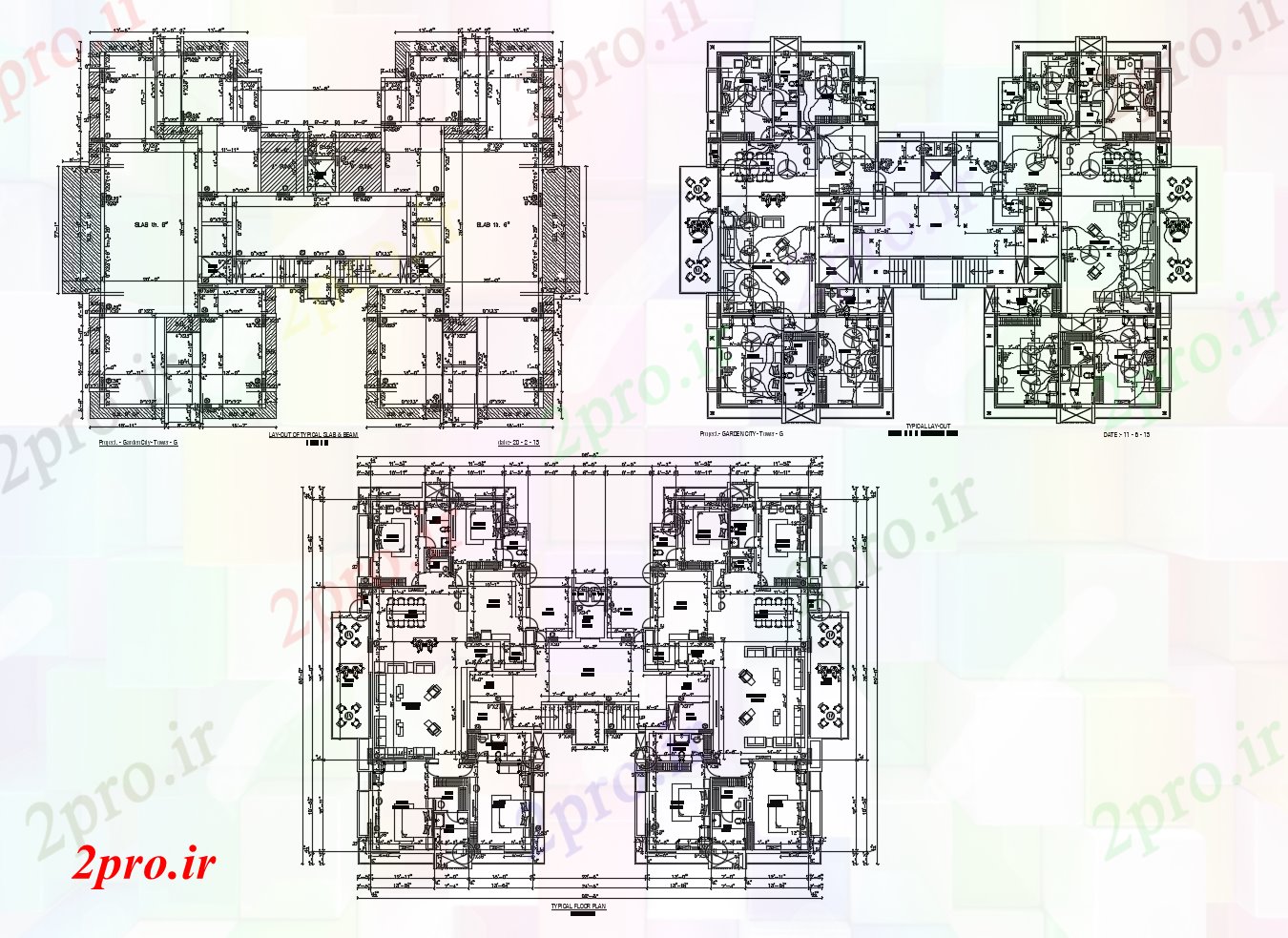 دانلود نقشه مسکونی  ، ویلایی ، آپارتمان  آپارتمان طرحی طبقه (کد88874)