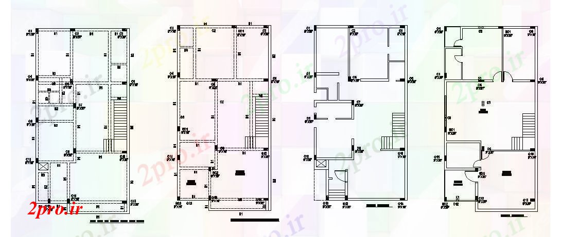 دانلود نقشه مسکونی  ، ویلایی ، آپارتمان  طرحی ویلایی معماری (کد88876)