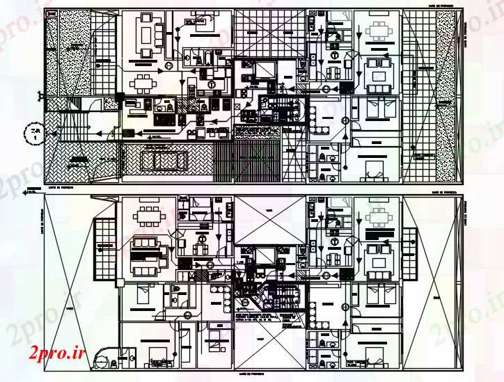 دانلود نقشه مسکونی  ، ویلایی ، آپارتمان  خانه مسکونی طرح (کد88879)